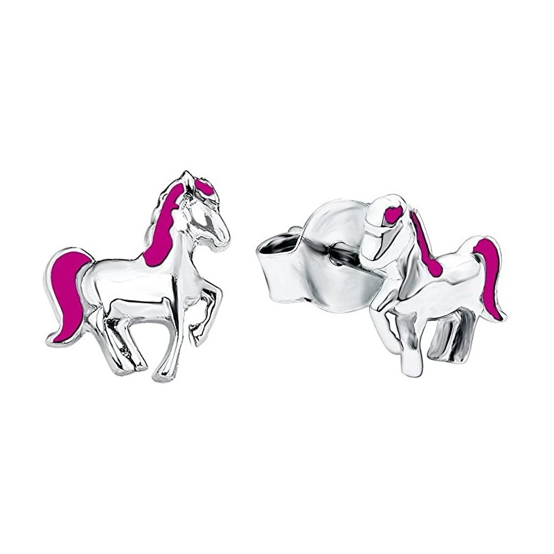 Fine Børne Ørestikker – 925 Sterling Sølv – Pony Design