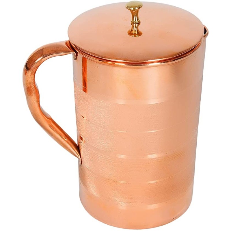 Praktisk Kobber Kande Sæt Inkl. 4 x Krus - 1.6 Liter