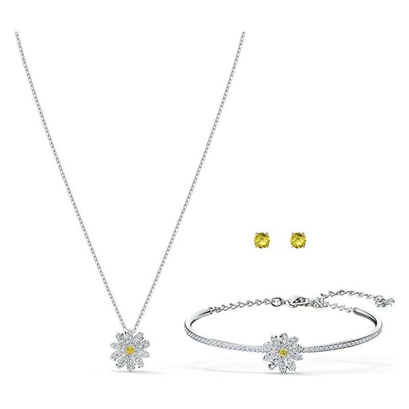 Moderne Swarovski Eternal Flower Smykkesæt - Gul