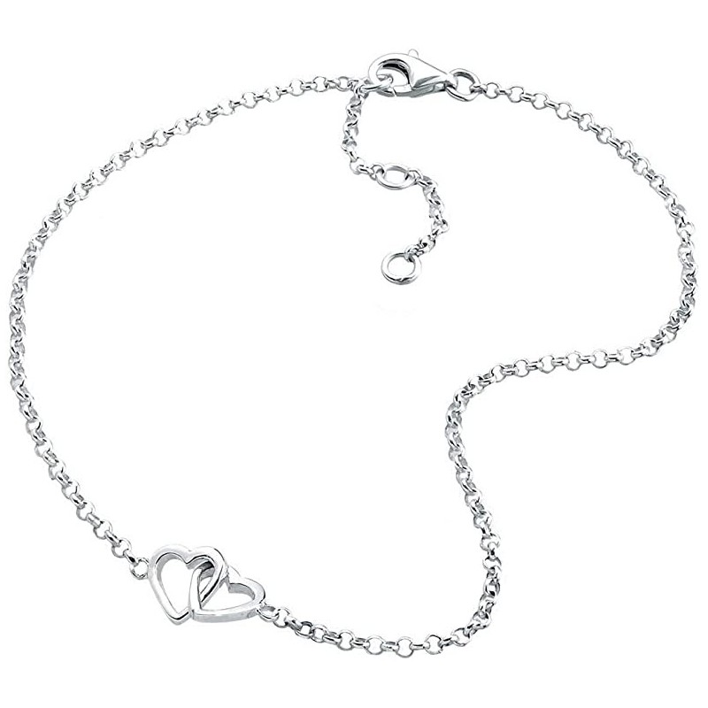 Moderigtig Ankel Kæde – 925 Sterling Sølv – 25 cm.
