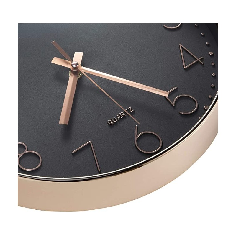 Moderne Design & Dekorations Vægur - Sort/Rosa Guld