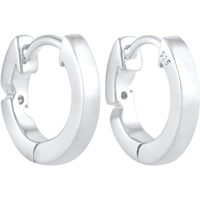 Klassiske Diamant Creol Øreringe – 925 Sterling Sølv  med Zirkonia