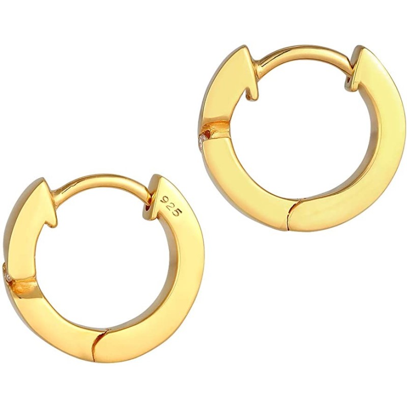 Klassiske Diamant Creol Øreringe – 925 Sterling Sølv  med Zirkonia