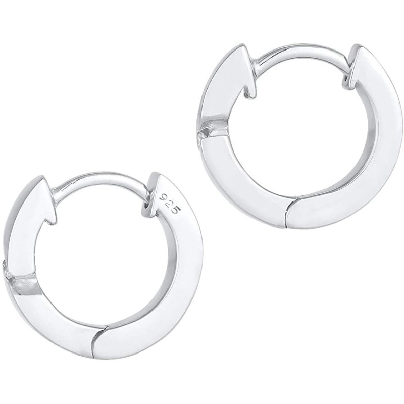 Klassiske Diamant Creol Øreringe – 925 Sterling Sølv  med Zirkonia