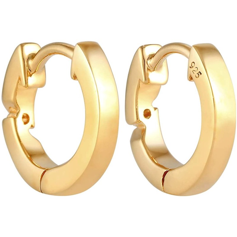 Klassiske Diamant Creol Øreringe – 925 Sterling Sølv  med Zirkonia