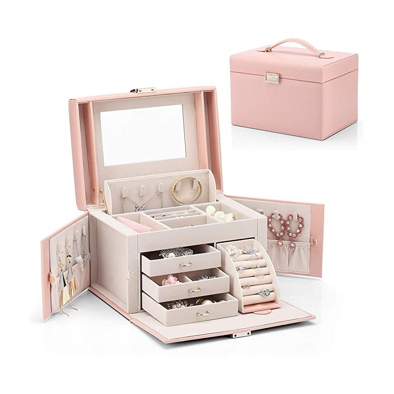 Elegant Mink Deluxe Smykkeopbevaringsboks – Flere Farver