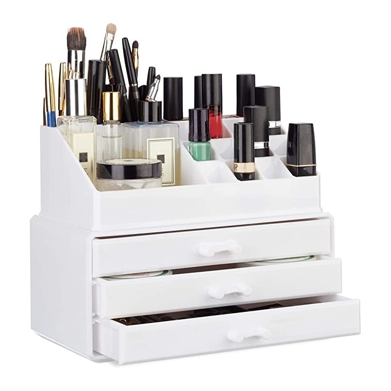 Moderne Relax Makeup Organizer & Opbevaringsstand – Sort Eller Hvid