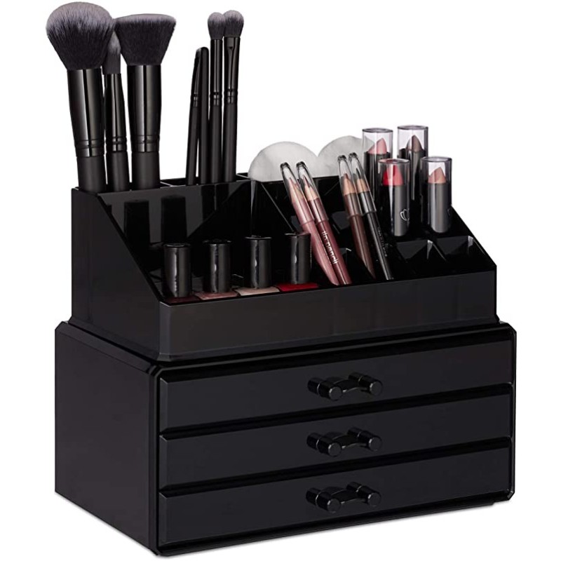 Moderne Relax Makeup Organizer & Opbevaringsstand – Sort Eller Hvid