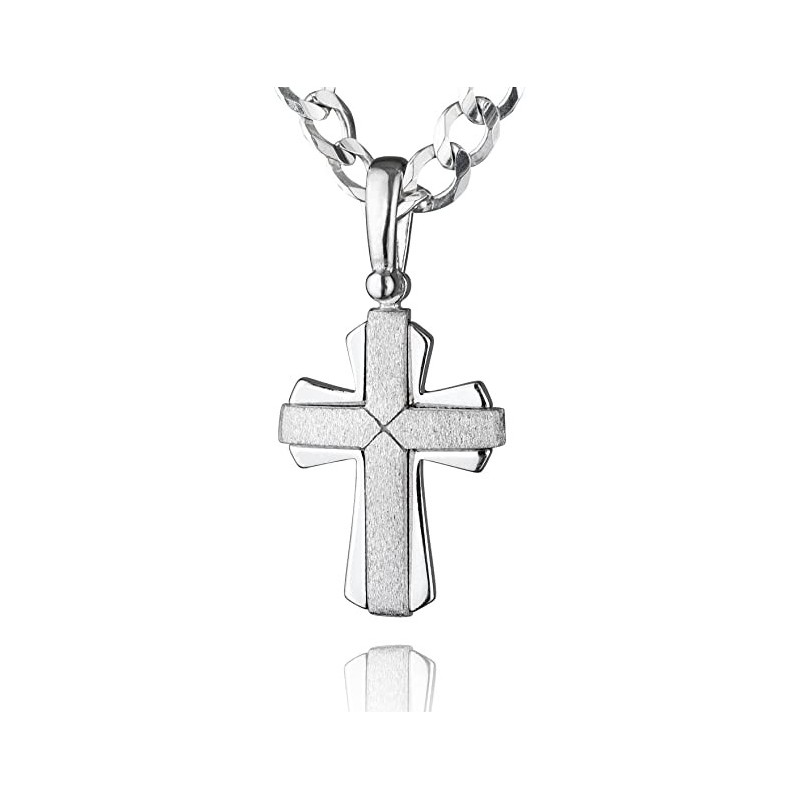 Moderne Kors Halskæde - 925 Sterling Sølv