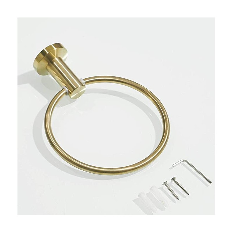 Stilfuldt Badeværelse Tilbehør - Håndklæde Ring Holder - Guld