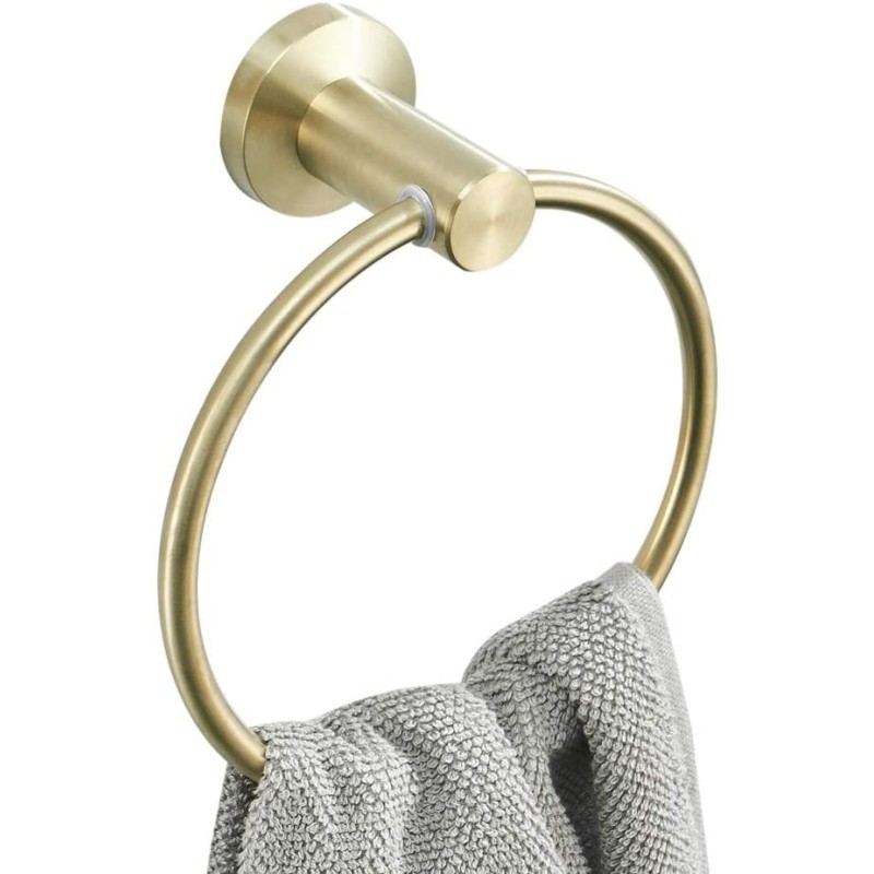 Stilfuldt Badeværelse Tilbehør - Håndklæde Ring Holder - Guld