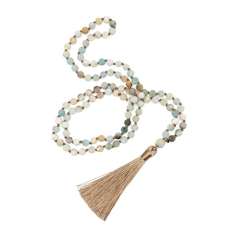 Moderne Perle & Tassel Halskæde - 80 cm.