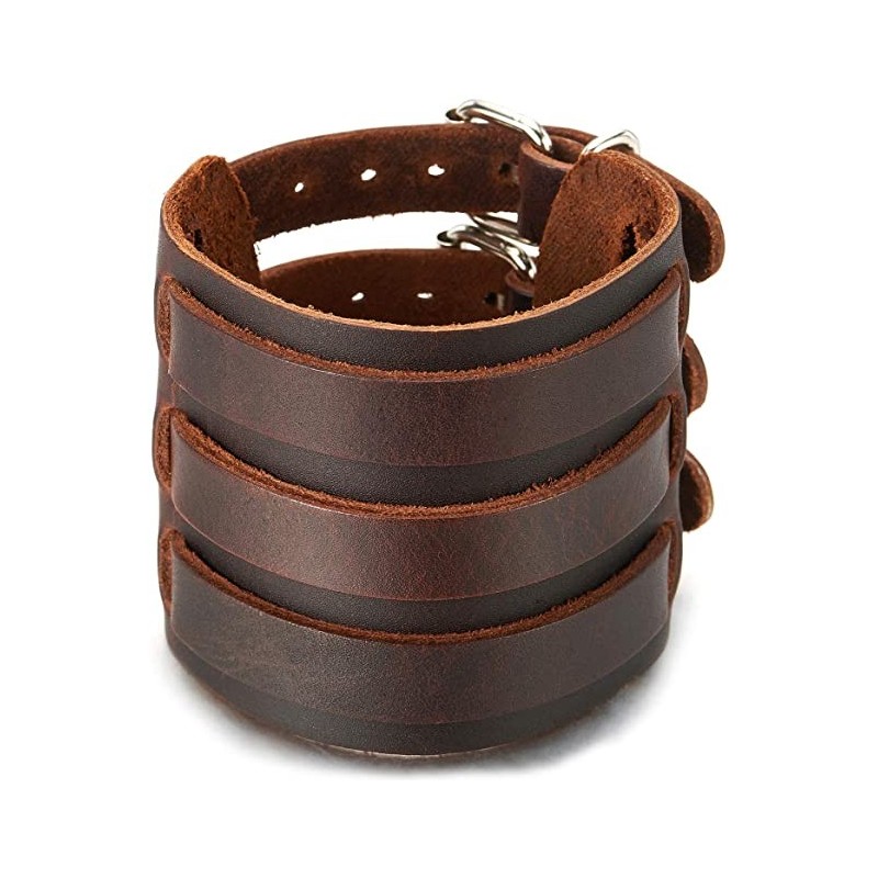 Moderne Rock Læder Armbånd - Brun
