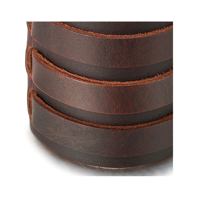 Moderne Rock Læder Armbånd - Brun