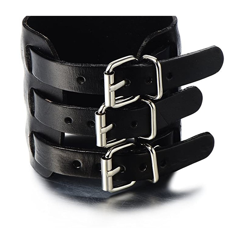 Moderne Rock Læder Armbånd - Brun