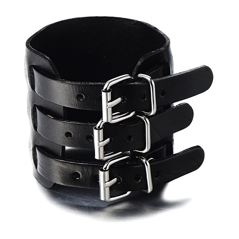 Moderne Rock Læder Armbånd - Brun