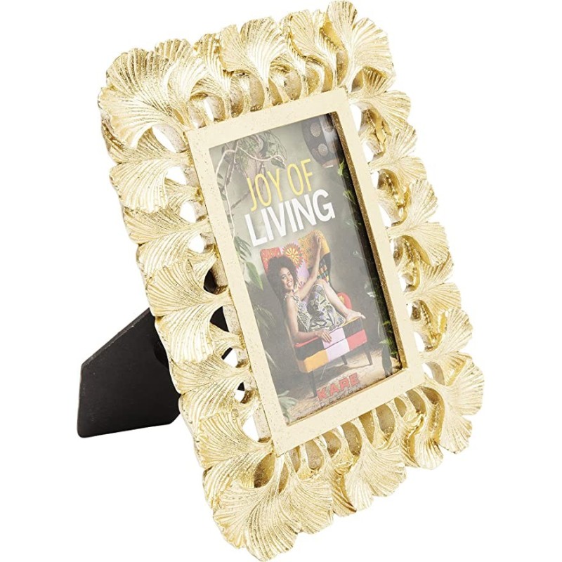 Moderne Gingo Biloba Design Billedramme - Guld