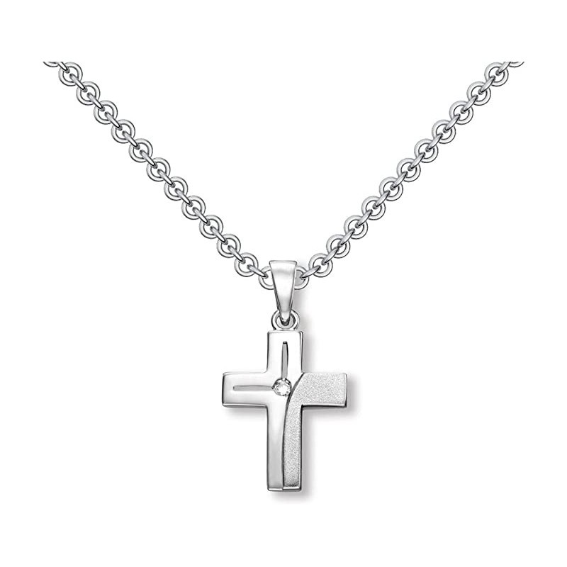 Elegant Kors Halskæde Til Børn - 925 Sterling Sølv