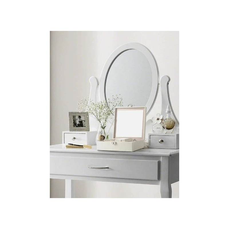 Elegant Austin Smykke Organizer & Opbevaring m. Lås - Hvid