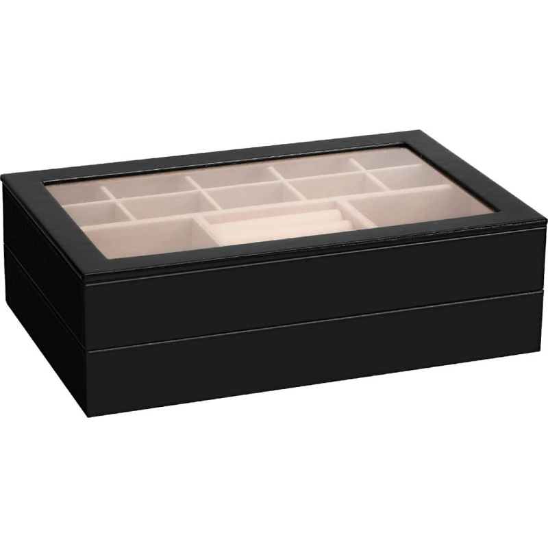 Stilfuld Smykke Opbevaring & Organizer – 3 Dele - Sort