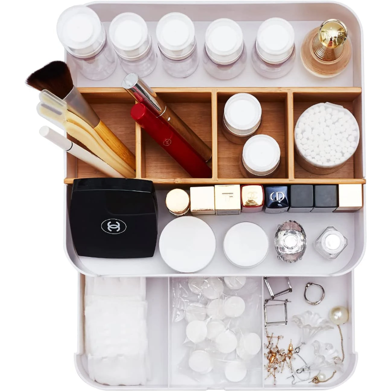 Multifunktionel Make-up Organizer - Hvid
