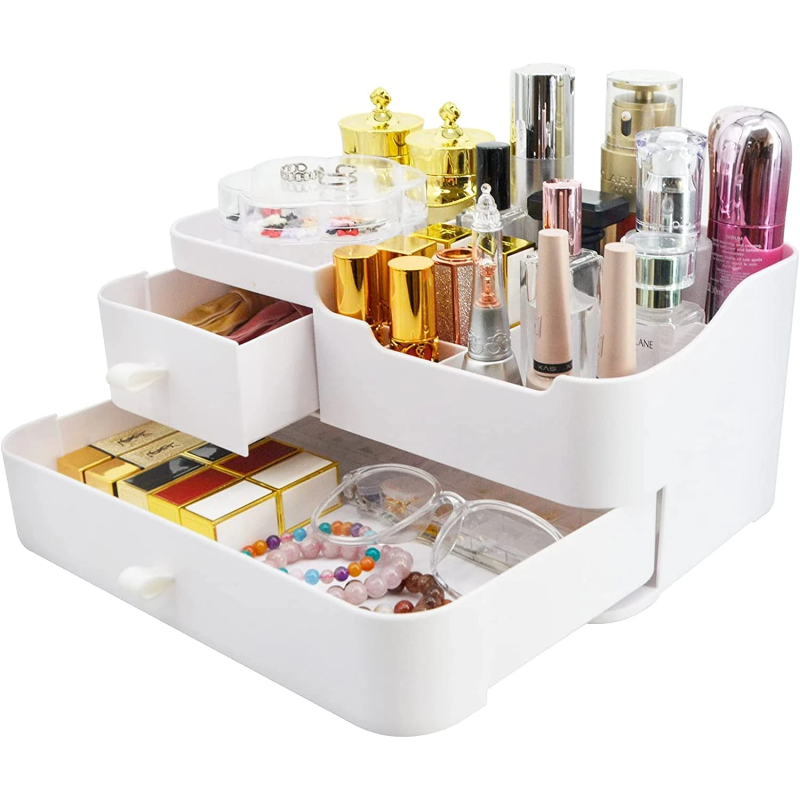 Moderne & Alsidig Makeup-Organizer - Hvid