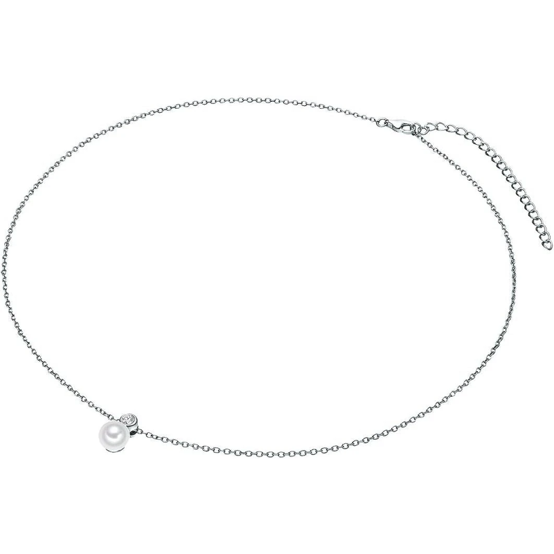 Elegant Perlehalskæde - 925 Sterling Sølv