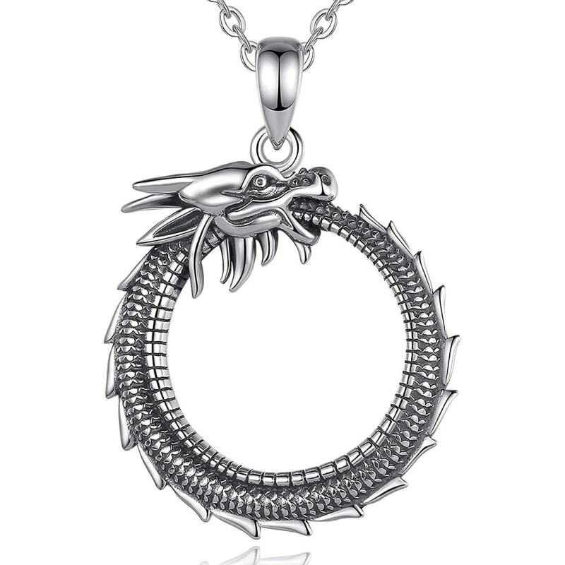 Halskæde med Viking Drage Vedhæng – 925 Sterling Sølv