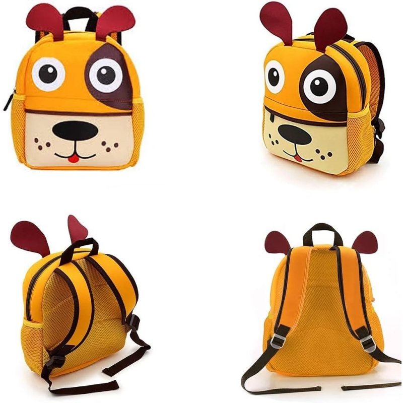 Børnehavetaske med Sødt Dyre Design til Børn - Orange Hund med Ører