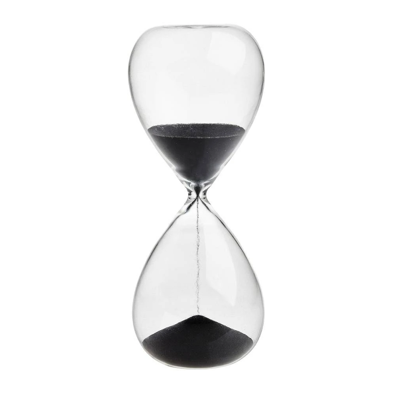 Moderne Timeglas Med Sort Sand