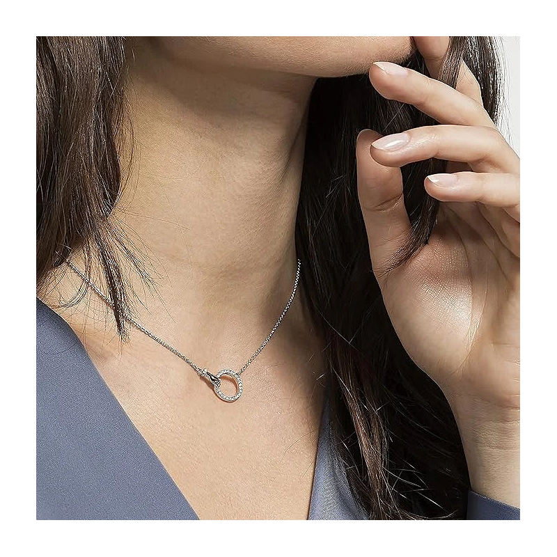 Fortryllende Swarovski Halskæde – Rosaforgyldt – Krystal Pavé