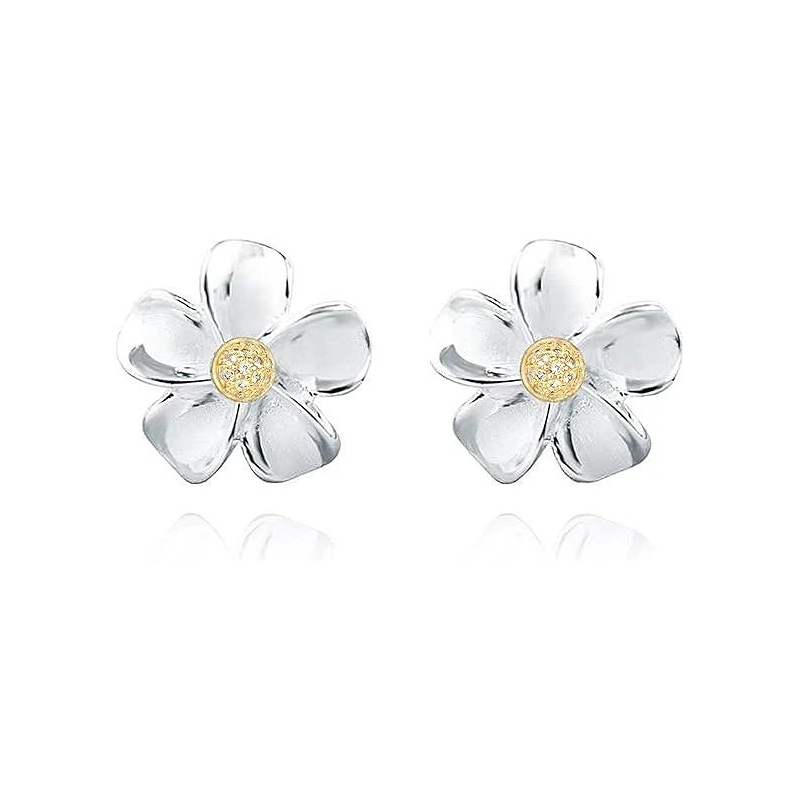 Elegante Marguerit Øreringe i 925 Sterling Sølv