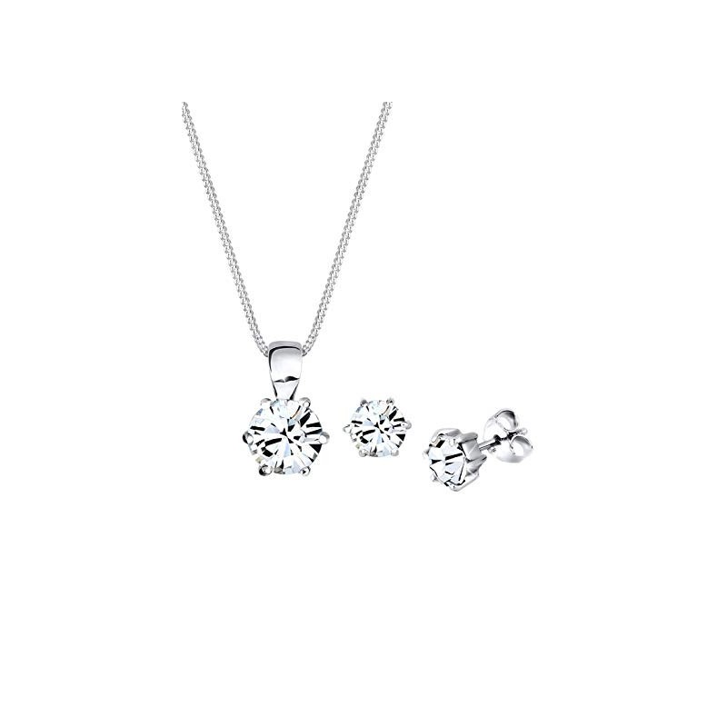 Smykke Sæt – 925 Sterling Sølv & Swarovski Krystal – 45 cm.