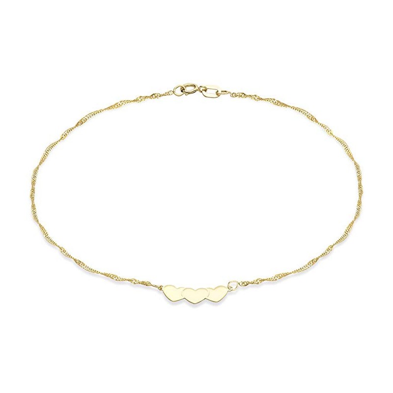Romantisk Ankel Kæde – 9 Karat Guld – 22,5 cm.