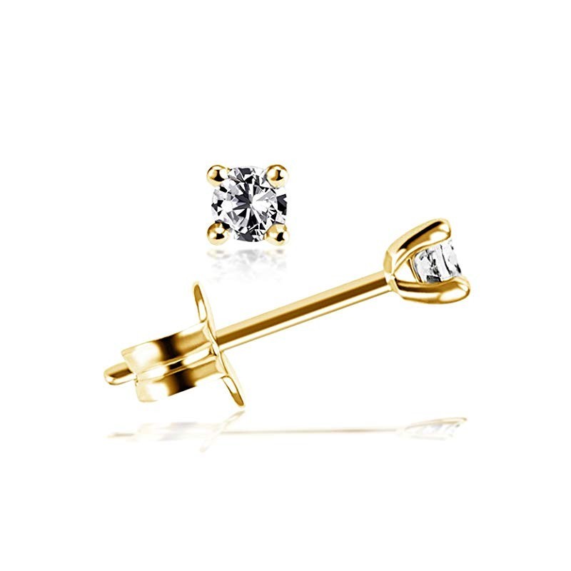 Luksuriøse Diamant Ørestikker – 14 Karat Guld – 0,15 Karat Diamant