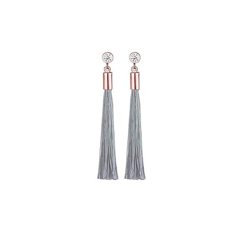 Lange Tassel Ørestikker – Forgyldt 925 Sterling Sølv – Swarovski Krystal
