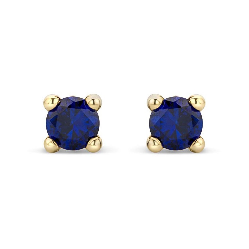 Elegante Ørestikker – 9 Karat Guld - Safir