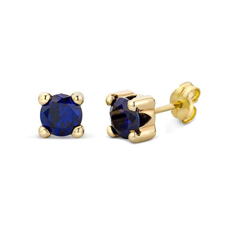 Elegante Ørestikker – 9 Karat Guld - Safir