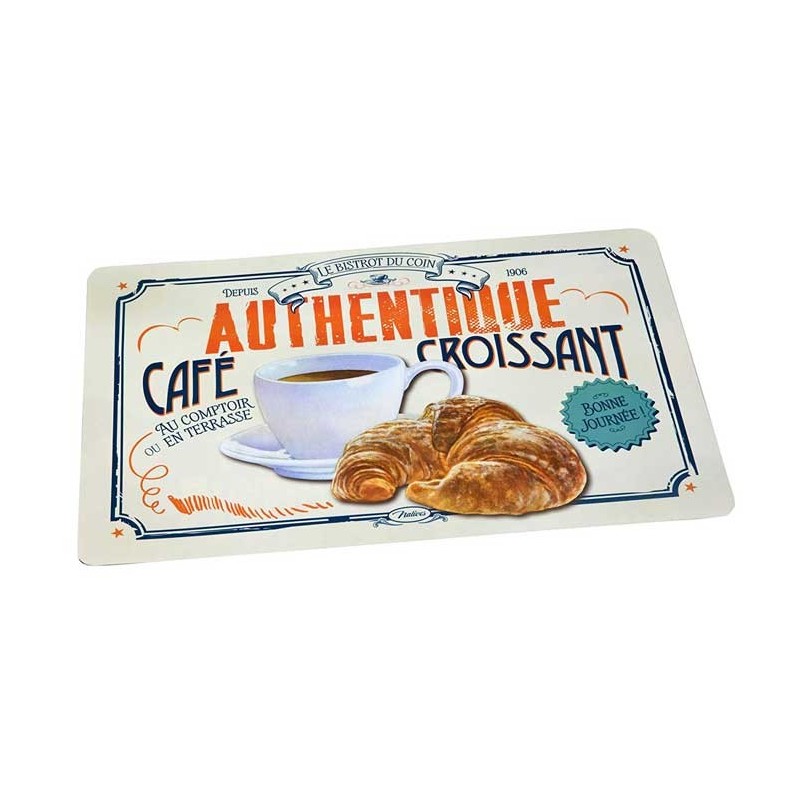 Retro Dækkeserviet – Café Croissant – Vintage Design