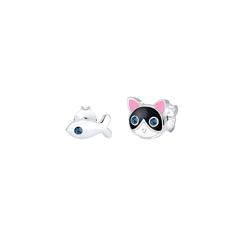 Håndlavet Børneørestikker – 925 Sterling Sølv – Swarovski Krystal