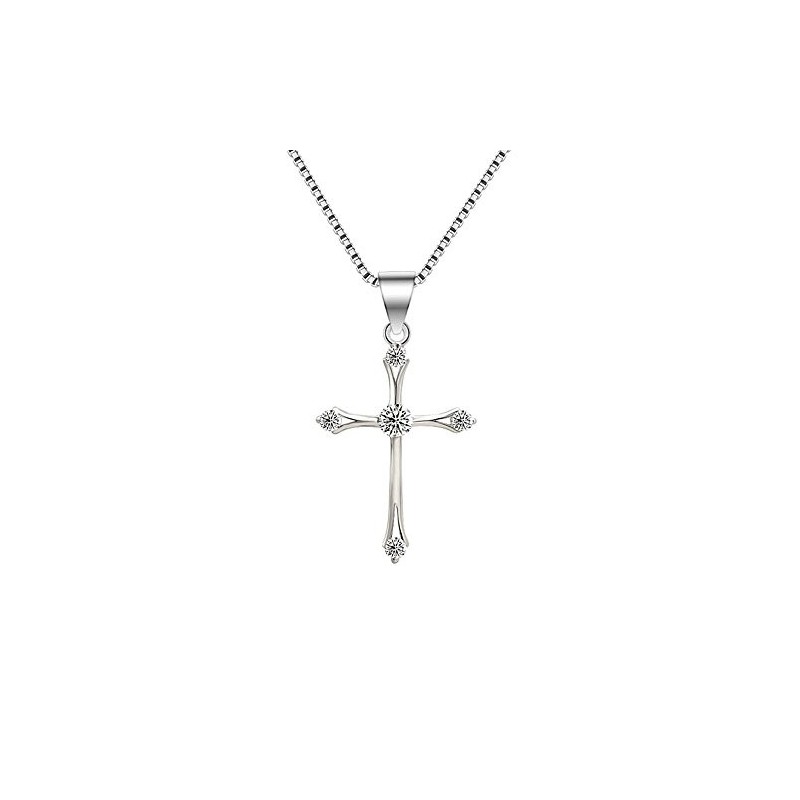Klassisk Kors Halskæde – 925 Sterling Sølv – 45 cm.