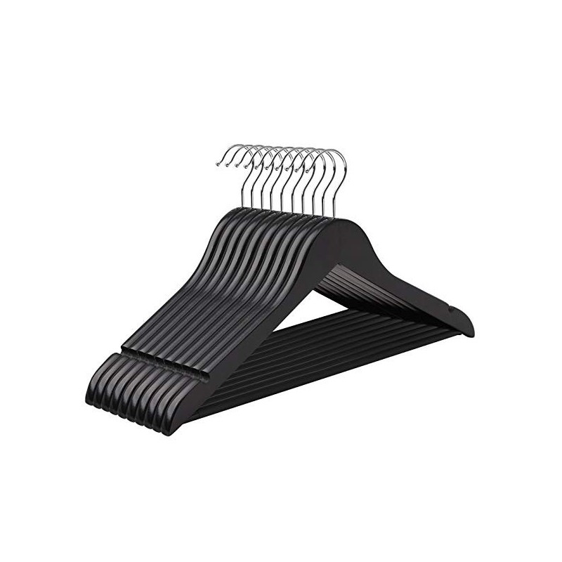 Håndlavet Garderobe & Tøj Bøjler – 20 Stk. – Sort