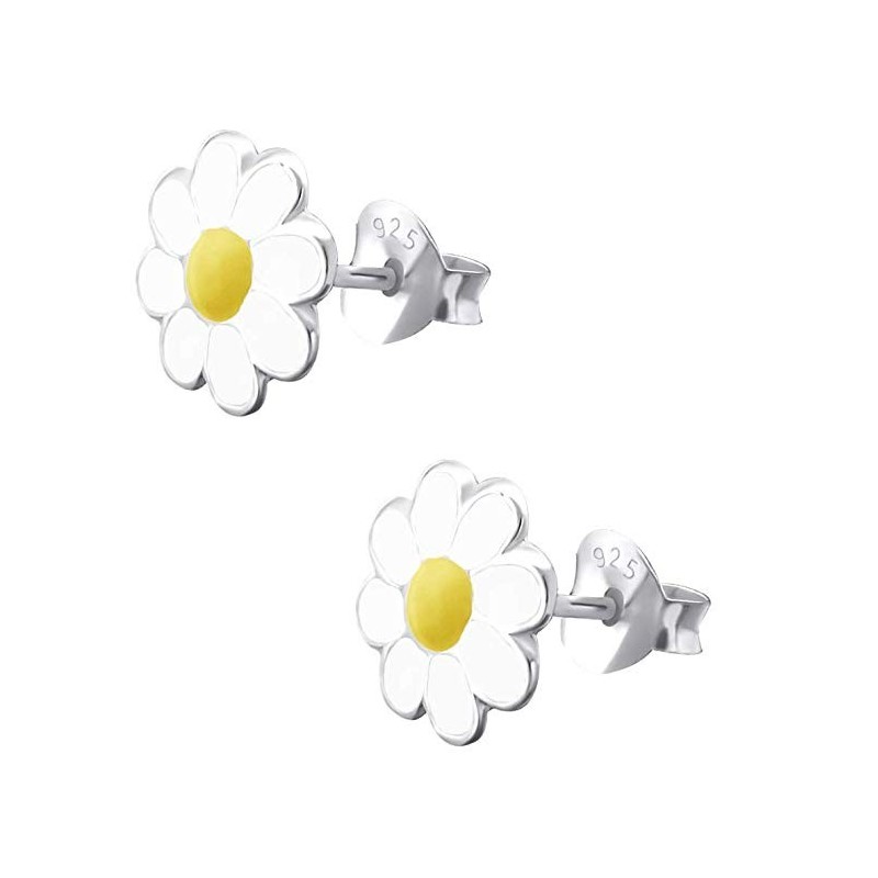 Søde Børne Marguerit Ørestikker – 925 Sterling Sølv – 6 mm.