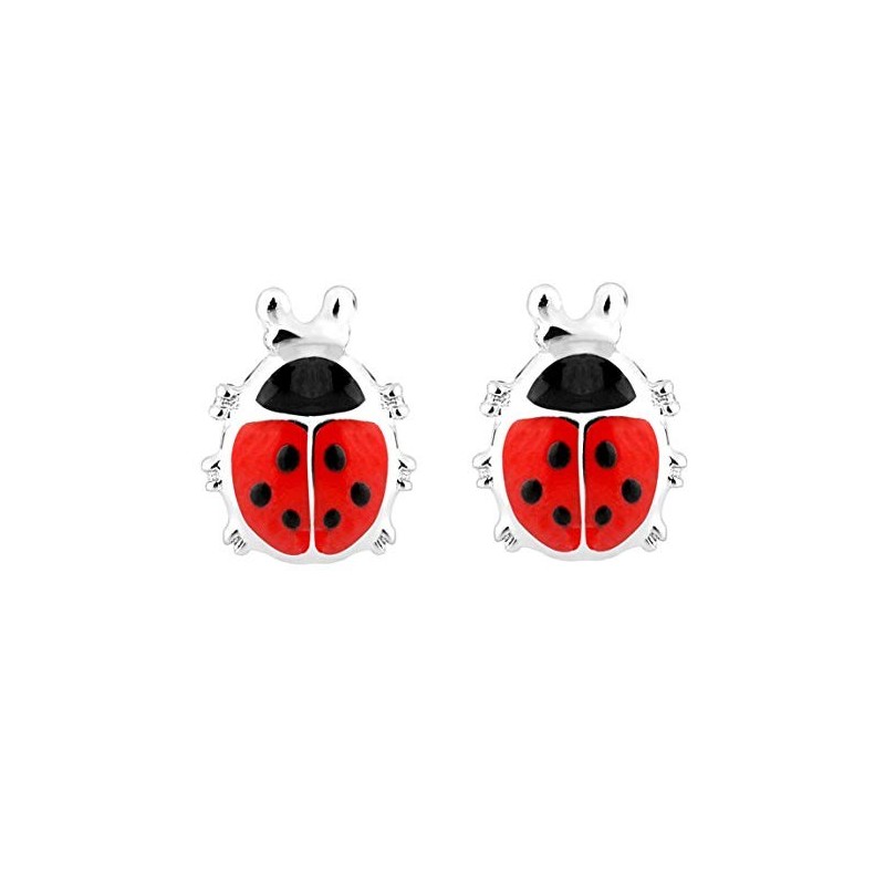 Bedårende Børne Ørestikker – Mariehøne Design – 925 Sterling Sølv