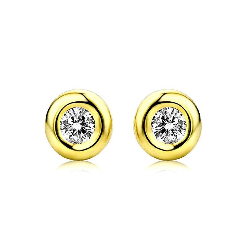 Små Klassiske Ørestikker – 9 Karat Guld – 5,5 mm.