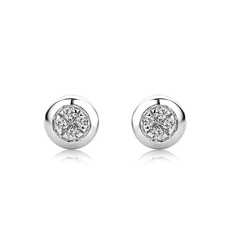 Luksuriøse Diamant Ørestikker – 9 Karat Hvidguld 