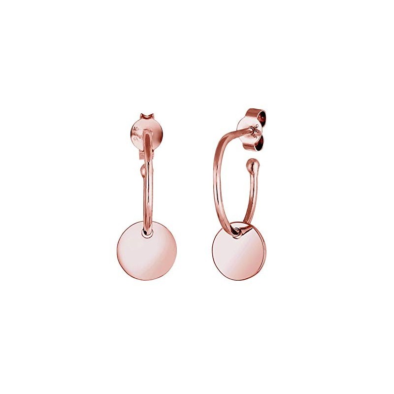 Creol Øreringe Charm Design – Rosa Forgyldt 925 Sterling Sølv