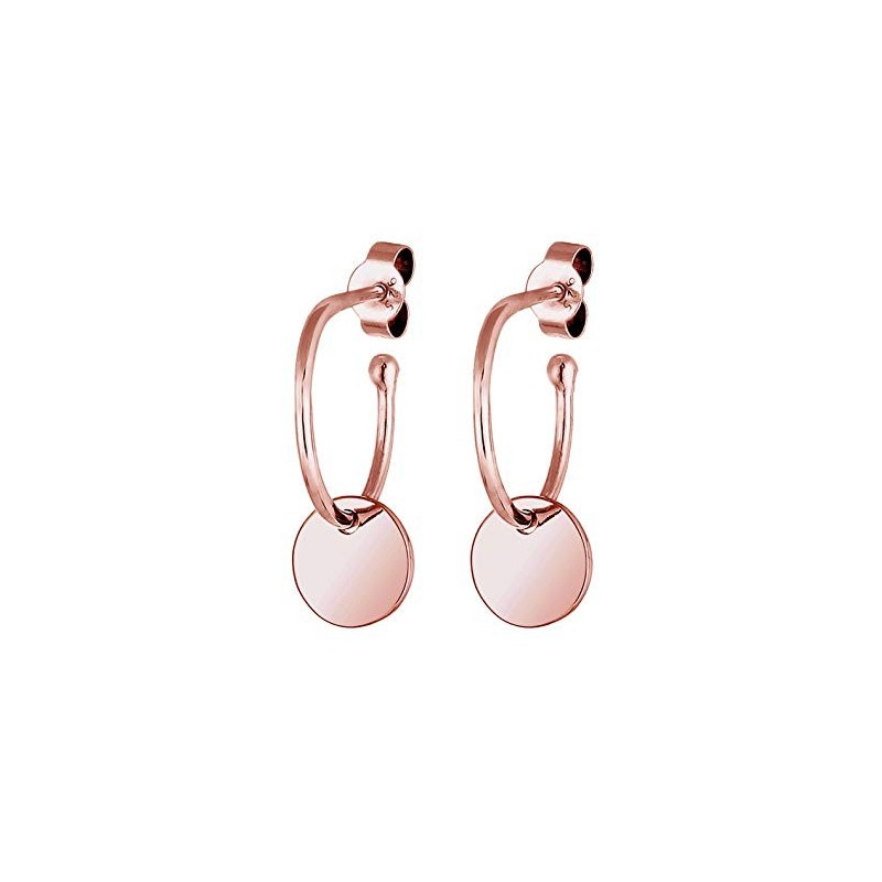 Creol Øreringe Charm Design – Rosa Forgyldt 925 Sterling Sølv