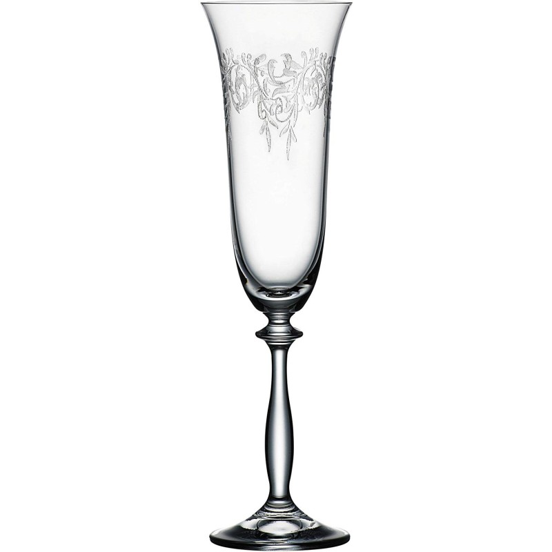 Elegant Panto Champagneglas - 6 Stk. - Krystal