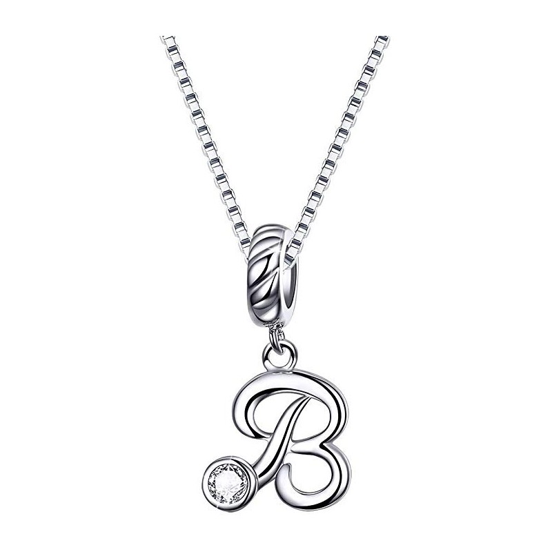 Elegant Bogstav Halskæde – 925 Sterling Sølv
